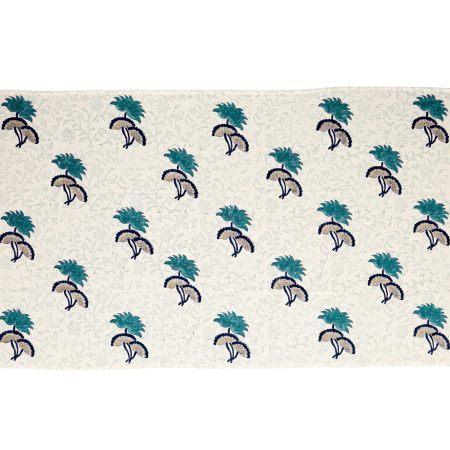 Bluebell Block Printed Bath Towel - Image 2