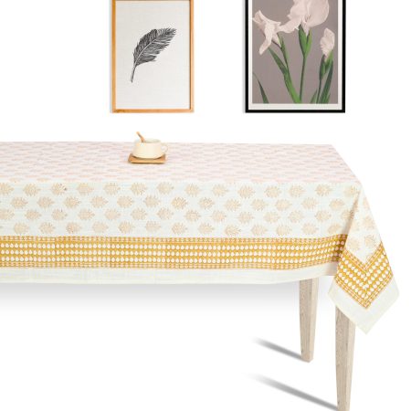 Capitol's Gold Block Printed Table Cover