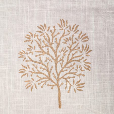 Golden Grain Block Printed Table Cover - Image 3