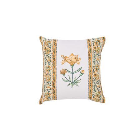 Sunflower Block Printed Cushion Covers - Image 2