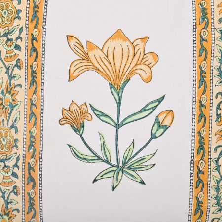 Sunflower Block Printed Cushion Covers - Image 3