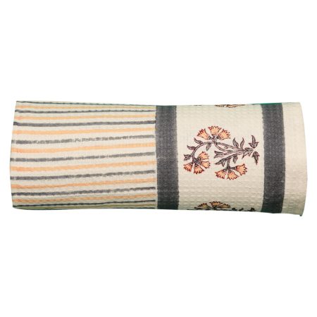 Gray Lvy  Block Printed Bath Towel - Image 4