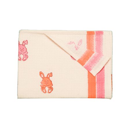 Rabbit Block Printed Kids Bath Towels - Image 3