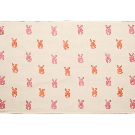 Rabbit Block Printed Kids Bath Towels - Image 2