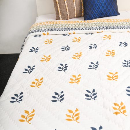 Rowan Block Printed Cotton Quilt - Image 3