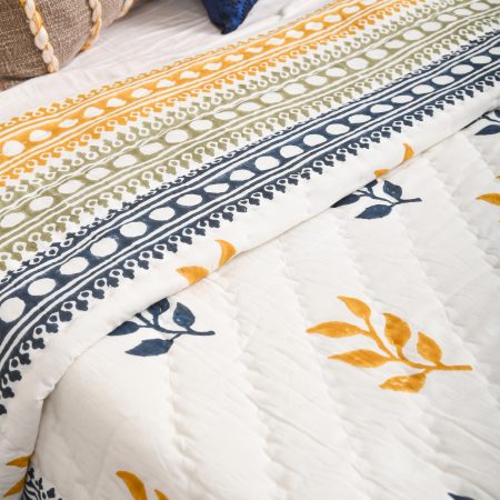 Rowan Block Printed Cotton Quilt