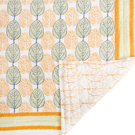 Limeade Block Printed Cotton Quilt - Image 3