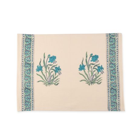 Moon Flower Hand Block Printed Hand Towels - Image 2