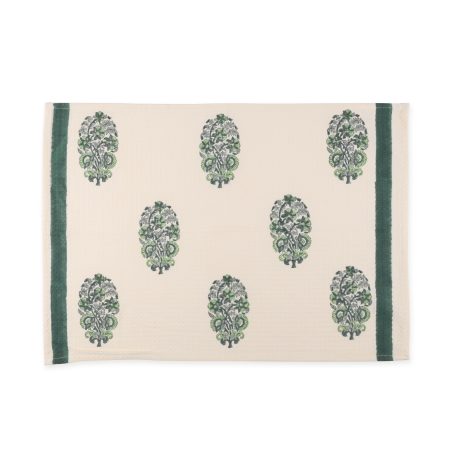 Slate Crest Hand Block Printed Hand Towels - Image 2