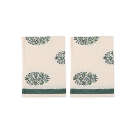 Slate Crest Hand Block Printed Hand Towels - Image 3