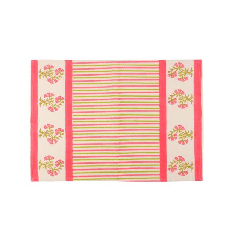 Alpine Pink Hand Block Printed Hand Towels - Image 2
