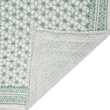 Daffodil Block Printed Cotton Quilt - Image 2