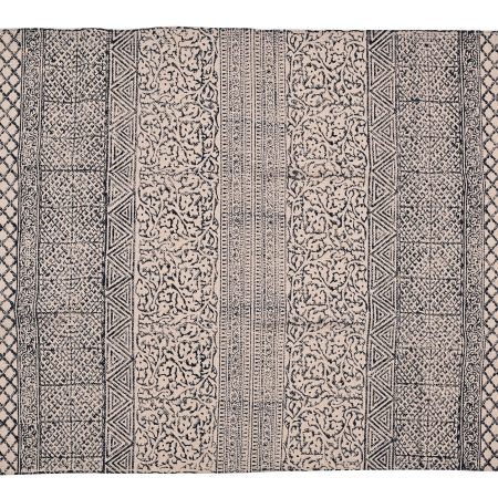 Blue Shadow Hand Block Printed Dhurries - Image 3