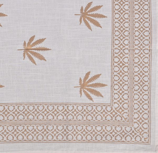 Dried Herb Block Printed Table Cover - Image 2