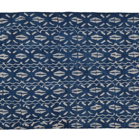 Directoire Blue Hand Block Printed Dhurries - Image 2