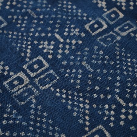 True Navy Hand Block Printed Dhurries - Image 3