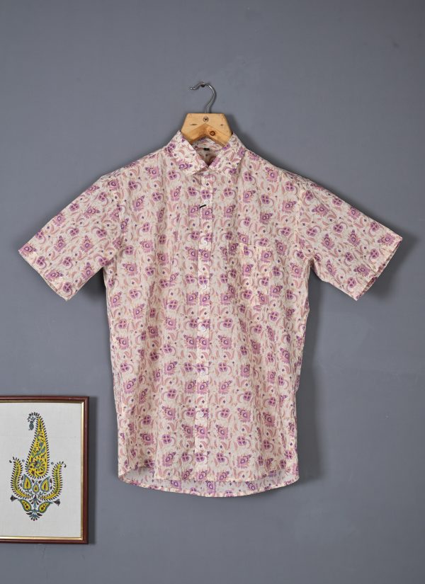 Fuchsia Purple cotton Handcrafted shirt
