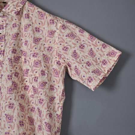 Fuchsia Purple cotton Handcrafted shirt - Image 2