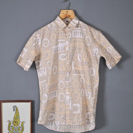 Cameo Brown cotton Handcrafted shirt