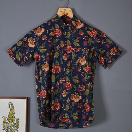Bellini Blue cotton Handcrafted shirt