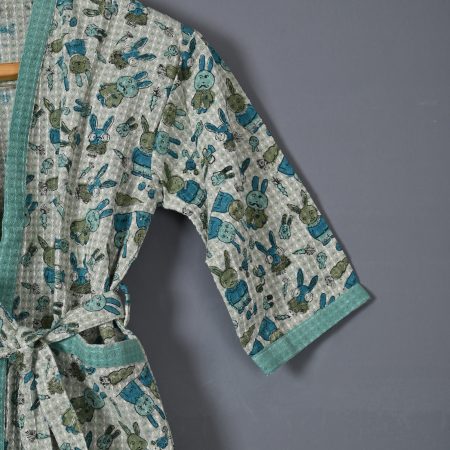 Binggo Block Printed Bathrobes - Image 2