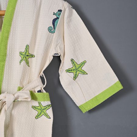 Seahorse Block Printed Bathrobes - Image 2