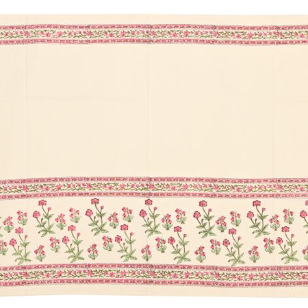 Pink Rally Flower Block Printed Bath Towel - Image 2
