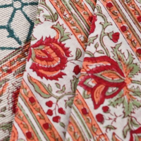 Sun Glint Hand Block Printed Placemat & Napkin Set - Image 3