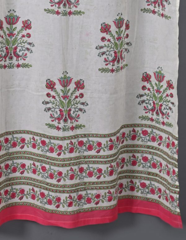 Pink Milieu Hand Block Printed designer voile curtain - Image 3